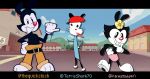  256:135 4k absurd_res animaniacs anthro collaboration dot_warner female group hi_res karmagedd0n male tetrisshark70 thequickslash wakko_warner warner_brothers yakko_warner 