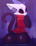  alternate_species anthro arthropod black_eyes bottomless breasts butt clothed clothing domestic_cat felid feline felis female fluffy_ears hollow_knight hornet_(hollow_knight) hornyan hybrid inner_ear_fluff insect looking_back mammal miilkchan partially_submerged raised_arm solo surprise team_cherry tuft video_games 