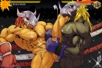  abs anal anal_penetration anthro blackwargreymon bodily_fluids boxing cum cum_in_ass cum_inside digimon digimon_(species) duo fight gameplay_mechanics genital_fluids health_bar hi_res iudicium86 male male/male male_penetrated male_penetrating male_penetrating_male muscular orgasm pecs penetration sex sport sweat wargreymon 