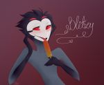  2020 abmikey anthro avian beak bird blush demon eyelashes feathers fingers food grey_body grey_feathers helluva_boss licking male multi_eye multicolored_body multicolored_feathers owl popsicle red_eyes stolas_(vivzmind) tongue tongue_out 