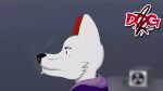  16:9 anthro arkdoggo arkdoggo_(character) berger_blanc_suisse black_nose canid canine canis cigarette city clothed clothing domestic_dog eye_scar facial_scar fur herding_dog hi_res hoodie male mammal pastoral_dog red_ears rooftop scar solo topwear white_body white_fur widescreen 