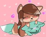 &lt;3 anthro big_eyes blushed brown_body brown_fur canid canine canis domestic_dog eyes_closed female feral fluffy fluffy_tail fur green_eyes herding_dog hi_res lilcone male mammal pastoral_dog sagezilla solo telegram_stickers tongue tongue_out welsh_corgi 