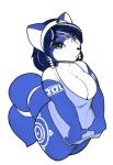  accessory anthro big_ears big_tail blue_body blue_eyes blue_hair bottomless breasts canid canine circlet cleavage clothed clothing clothing_pull conditional_dnp ear_piercing ear_ring female fox hair headband headgear headwear krystal mammal nintendo piercing shirt shirt_pull solo star_fox tattoo thick_thighs topwear topwear_pull video_games xopachi 