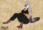  2020 alishka anthro avian beak bird black_beak breasts clothed clothing digital_media_(artwork) eyebrows eyelashes female fingers non-mammal_breasts smile solo toes 
