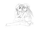  barefoot bottomless bra feet greyscale hiiragi_kagami hiiragi_tsukasa holding_hands incest jason_(kaiten_kussaku_kikou) lingerie lucky_star monochrome mouth_hold multiple_girls no_panties panties panties_in_mouth siblings sisters twincest twins underwear underwear_only yuri 