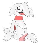  anthro canid canine canis domestic_dog genitals hi_res hybrid kakhmiff lagomorph leporid male mammal mimiff papyrus_(undertale) penis rabbit scarf solo undertale video_games 