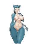  absurd_res alternate_version_at_source anthro anthrofied big_breasts blue_hair braided_ponytail breasts censor_bar censored female genitals hair hi_res long_hair nintendo nipples nude pink_nipples pok&eacute;mon pok&eacute;mon_(species) pussy snorlax solo sw-kaniar video_games wide_hips 
