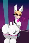  animal_humanoid anthro big_breasts big_butt blonde_hair blush breasts buffy-sugo butt butt_grab clothed clothing digital_media_(artwork) female hair hand_on_butt hi_res huge_butt humanoid lagomorph lagomorph_humanoid leporid leporid_humanoid light looking_at_viewer mammal mammal_humanoid night nr_ac open_mouth rabbit rabbit_humanoid rocket_league sky solo star surprise text thick_thighs tight_clothing video_games wide_hips 