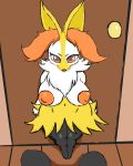  ambiguous_gender boots braixen breasts clothing door doorknob female first_person_view footwear hi_res looking_at_viewer nintendo pok&eacute;mon pok&eacute;mon_(species) solo standing vanilla_c._rose video_games wood_floor 