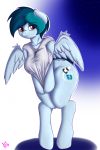  2:3 anthro big_breasts bottomless breasts clothed clothing delta_vee derpx1 equid equine fan_character female hasbro hi_res mammal mature_female my_little_pony nipple_outline pegasus solo wide_hips wings 