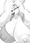  activision anthro areola bandicoot big_breasts breasts crash_bandicoot_(series) daredemon7000 female hair hair_over_eye hi_res huge_breasts hyper hyper_breasts mammal marsupial monochrome nipple_outline nipples one_breast_out one_eye_obstructed solo tawna_bandicoot video_games 