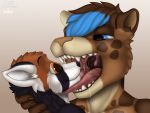 4:3 ailurid anthro colaboration comic domestic_cat duo famir_(thebestvore) felid feline felis licking male male/male mammal mawplay mouth_shot open_mouth oral_vore paws red_panda soft_vore thebestvore tolder tongue tongue_out vore 