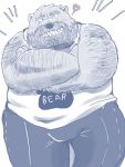  &lt;3 2020 3:4 anthro belly bottomwear clothing dain_4201 eyes_closed hairy hi_res kemono male mammal overweight overweight_anthro overweight_male pants shirt solo topwear ursid 