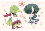  ^_^ bird bunny calyrex closed_eyes coco7 commentary creature facing_another full_body gen_2_pokemon gen_8_pokemon legendary_pokemon no_humans pokemon pokemon_(creature) simple_background standing symbol_commentary white_background xatu 