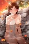  bathing censored gen_(enji) naked nitta_minami onsen the_idolm@ster the_idolm@ster_cinderella_girls towel wet 