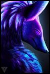  2020 blue_body blue_fur canid canine digital_media_(artwork) fur glacierdragoon headshot_portrait hi_res mammal portrait purple_body purple_eyes purple_fur 