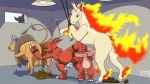  16:9 animal_genitalia animal_penis anthro balls charmeleon coprophilic_intercourse digimon digimon_(species) double_tail eating_feces equine_penis feces feral filthy-d fire genitals group guilmon hand_on_penis hooves male male/male nintendo penis pok&eacute;mon pok&eacute;mon_(species) pooping rapidash scat tauros video_games widescreen window 