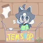  1:1 anthro clothed clothing hair mammal tem temmie_(undertale) topwear undertale video_games white_body 