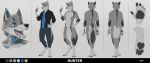 anthro bottomwear bust_portrait canid canine canis clothed clothing digitigrade edesk featureless_crotch foot_focus hi_res looking_away male mammal nude pants pawpads portrait shirt solo standing topwear wolf 
