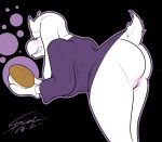  absurd_res anthro big_breasts big_butt blush breasts butt clothing eyes_closed female hi_res presenting scaliepunk smile solo toriel undertale video_games wardrobe_malfunction 