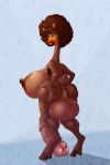  afro anatid anseriform anthro anus avian bird breasts duck ear_piercing ear_ring equid equine genitals gynomorph helaviskrew hi_res horse hybrid intersex lipstick makeup mammal one_eye_closed penis piercing solo wink yvette_(vikbys) 