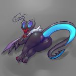  absurd_res artesjsc blush butt dragon female hi_res lying nintendo noivern on_side pok&eacute;mon pok&eacute;mon_(species) raised_tail scalie video_games wings 