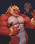  biceps dragon fangs hi_res horn invalid_tag kusunagi male muscular winston_(character) 
