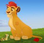  big_dom_small_sub cheetah disney duo felid feline female fuli kion kion_(character) lion macro male male/female mammal pantherine size_difference the_lion_guard the_lion_king virginieduku 