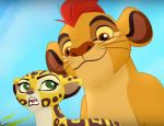  big_dom_small_sub cheetah disney duo felid feline female fuli kion_(character) lion macro male male/female mammal pantherine size_difference the_lion_guard the_lion_king virginieduku 