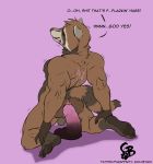  2019 abdominal_bulge absurd_res anal anal_masturbation anal_penetration animal_dildo animal_genitalia animal_penis animal_sex_toy anthro back_muscles balls brown_body brown_fur cowgirl_position dialogue dildo dildo_sitting english_text equine_dildo feet fur genitals goldeyboi guardians_of_the_galaxy hi_res male male_penetrated mammal marvel masturbation muscular muscular_anthro muscular_male on_bottom on_top pawpads paws penetration penis procyonid profanity purple_background raccoon rear_view rocket_raccoon scar sex sex_toy simple_background solo stretched_anus text 