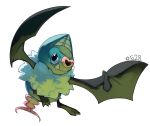  black_eyes commentary creature english_commentary fangs flying full_body gen_5_pokemon no_humans number pinkgermy pokedex_number pokemon pokemon_(creature) solo swoobat transparent_background 
