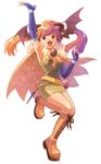  alchemist_(ragnarok_online) artist_request boots demon_girl fantasy highres horns orange_footwear ragnarok_online solo 