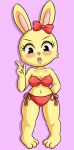  anthro blush breasts clothed clothing eyelashes female fur hi_res huitu_c lagomorph leporid mammal rabbit thick_thighs wide_hips yellow_body 