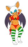 3:5 absurd_res anthro female hi_res holidays merry_christmas rouge_the_bat six343 sketch solo sonic_the_hedgehog_(series) 