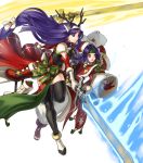  altina_(fire_emblem) animal_ears chinadress christmas fire_emblem fire_emblem:_akatsuki_no_megami fire_emblem:_souen_no_kiseki fire_emblem_heroes horns kita_senri nintendo sanaki sword thighhighs 