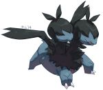  claws commentary creature dragon english_commentary fangs full_body gen_5_pokemon multiple_heads no_humans number pinkgermy pokedex_number pokemon pokemon_(creature) solo standing transparent_background zweilous 