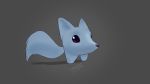  16:9 2020 4k absurd_res black_nose blue_body blue_fur fluffy fluffy_tail fur grey_background hi_res iceball_(ribbontini) pointedfox shadow signature simple_background solo waddling_head widescreen 