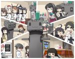  6+girls absurdres ahoge akashi_(kantai_collection) bangs black_hair blunt_bangs braid breasts brown_hair clothes_writing commentary_request coronavirus_pandemic fusou_(kantai_collection) hair_flaps hairband hamu_koutarou handheld_game_console haruna_(kantai_collection) hatsuyuki_(kantai_collection) headgear highres indoors jacket jingei_(kantai_collection) kantai_collection kirishima_(kantai_collection) kitakami_(kantai_collection) kotatsu long_hair lying mask mikazuki_(kantai_collection) mouth_mask multicolored_hair multiple_girls mutsu_(kantai_collection) naganami_(kantai_collection) nice_boat nintendo_switch on_stomach ooi_(kantai_collection) pink_hair playing_games pleated_skirt ponytail remodel_(kantai_collection) rensouhou-chan sailor_collar school_uniform serafuku shaded_face shigure_(kantai_collection) short_hair shoukaku_(kantai_collection) sidelocks single_braid sink sitting skirt soap standing surgical_mask sweat table taihou_(kantai_collection) tissue_box two-tone_hair window yamashiro_(kantai_collection) yuubari_(kantai_collection) 