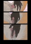  anthro anus canid canine comic female fingering fox fur gender_transformation genitals hi_res mammal mtf_transformation orange_body orange_fur penis_shrinking pesimist pink_pussy pussy solo transformation vaginal vaginal_fingering white_body white_fur 