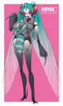  arthropod breasts compound_eyes featureless_breasts female hatsune_miku humanoid insect insect_wings non-mammal_breasts red_eyes sai_daikichi solo vocaloid wings 