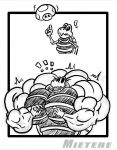  barazoku big_muscles dry_bones fungus growth hi_res huge_muscles hyper hyper_muscles male mario_bros mega_mushroom mietere monochrome muscle_growth muscular muscular_male mushroom nintendo pecs reptile scalie shell solo swole turtle undead video_games 