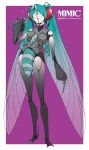  arthropod breasts compound_eyes eyes_closed featureless_breasts female hatsune_miku humanoid insect insect_wings non-mammal_breasts sai_daikichi solo vocaloid wings 