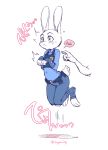  anthro badge belt blush bodily_fluids clothed clothing disembodied_hand disney dogear218 duo female fully_clothed fur japanese_text judy_hopps lagomorph leporid mammal police_uniform rabbit simple_background surprise sweat sweatdrop text uniform white_background zootopia 