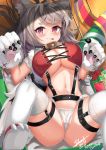  animal_ears azur_lane cameltoe christmas pussy skai_kun tail yuudachi_(azur_lane) 