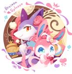  :d alternate_color blue_eyes braixen brown_eyes character_name closed_mouth coco7 commentary creature face gen_6_pokemon heart looking_at_viewer no_humans open_mouth pokemon pokemon_(creature) shiny_pokemon simple_background smile sylveon symbol_commentary white_background 