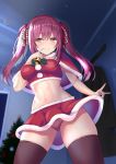  amasawa_ichika christmas kaneki_yushi pantsu skirt_lift thighhighs youkoso_jitsuryoku_shijou_shugi_no_kyoushitsu_e 