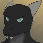 argonian bethesda_softworks green_eyes horn humanoid looking_at_viewer low_res male profile_picture scales scalie skyrim smile smirk solo the_elder_scrolls video_games 