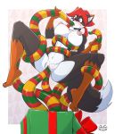  adult anthro breasts breeast canid canine chrstmas digital_color digital_media_(artwork) female fox gift gift_box holidays invalid_tag mammal oral penetration ribbons stogiegoatarts tentacles vaginal 