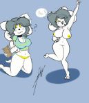  anthro breasts clothed clothing female hair hi_res mammal nailstrabbit tem temmie_(undertale) text topwear undertale video_games white_body 
