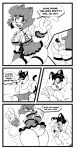  2020 4_fingers absurd_res anaugi anthro arm_tuft arm_warmers armwear big_breasts big_butt big_penis blush bodily_fluids boone_(neetretreat) bottomwear breasts butt chest_tuft cleavage clothed clothing comic crying cute_fangs dialogue domestic_cat dress duo english_text erection eyes_closed eyewear fangs felid feline felis female fingers genitals glasses hair hi_res legs_up legwear lingerie low-angle_view male mammal monochrome navel nipples one_eye_closed open_mouth open_smile panties pawpads penis penny_(anaugi) rear_view shirt short_hair shorts sitting smile speech_bubble spread_legs spreading stockings t-shirt tears tears_of_joy text thinking topless topwear tuft underwear 